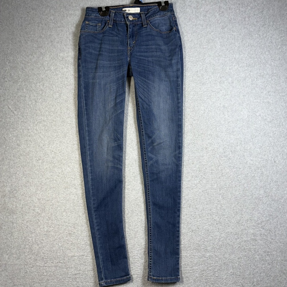 Levi's Women's Skinny‎ Jeans Size 26 W26 L30 Medium Blue Wash Denim